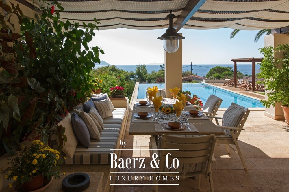 Seaside Villa in Anavyssos | Private Pool, Sea Views, Steps from the Beach image