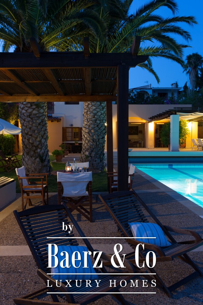 Seaside Villa in Anavyssos | Private Pool, Sea Views, Steps from the Beach image