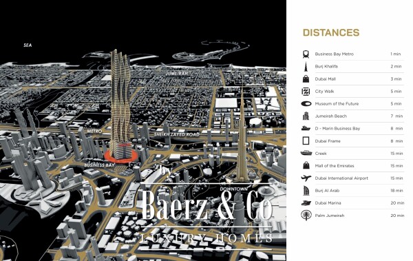 Floor Plan 2 - 3 Bedroom Apartment BAYZ 101 by Danube