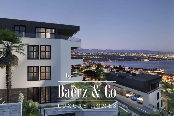 photo 1 Opatija, Center, a three-room apartment in an excellent new building with a sea view of 101 m2