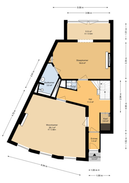 Floor Plan 4 - Alexander Boersstraat 37 H