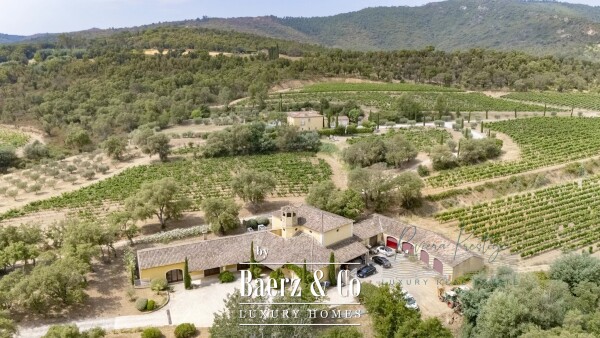 photo 2 Elegant 19th-Century Manor House with Organic Vineyard Estate in the Gulf of Saint-Tropez