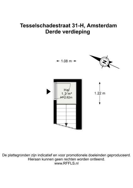 Floor Plan 1 - Tesselschadestraat 31 H